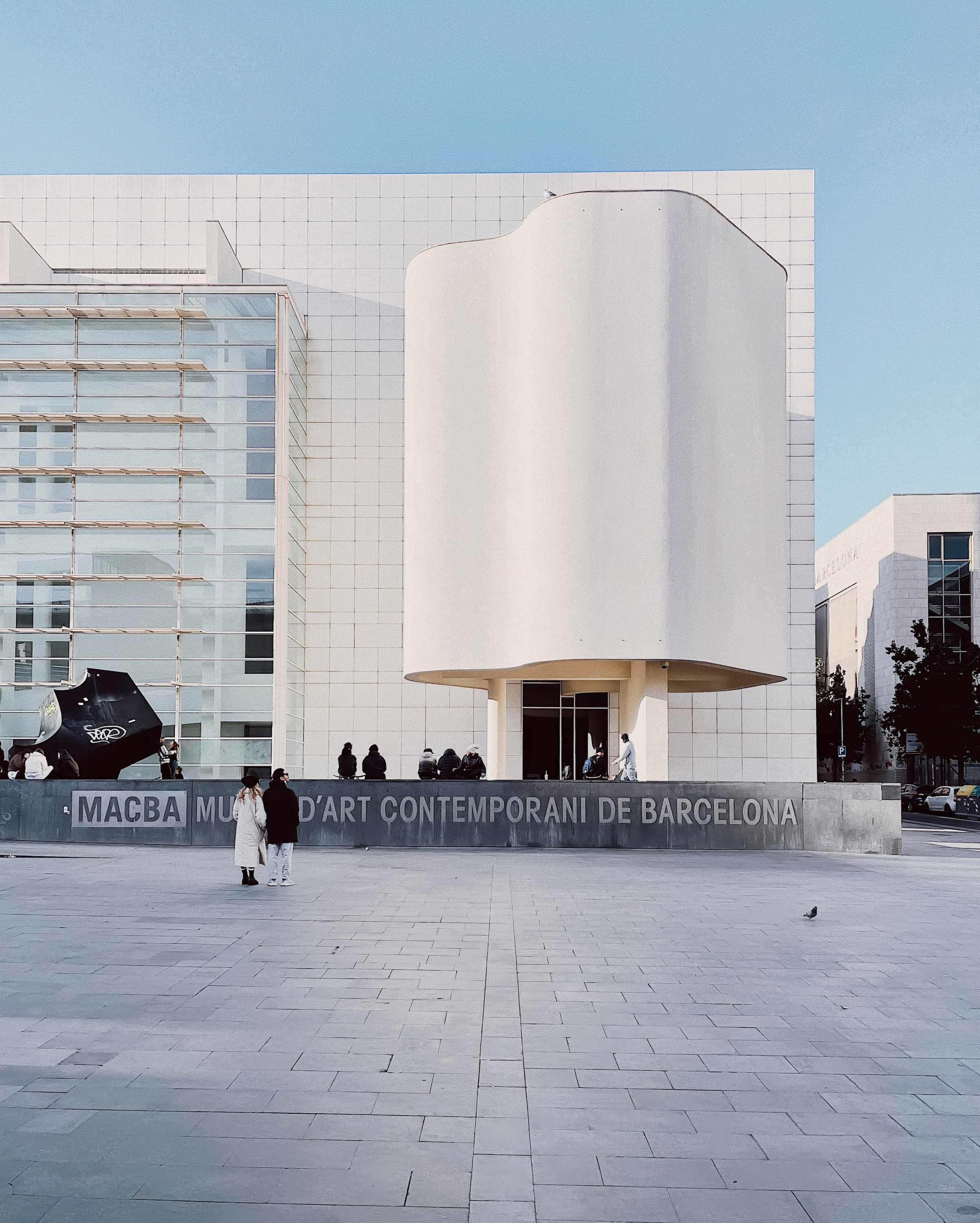 Berlin government building with distinctive round window